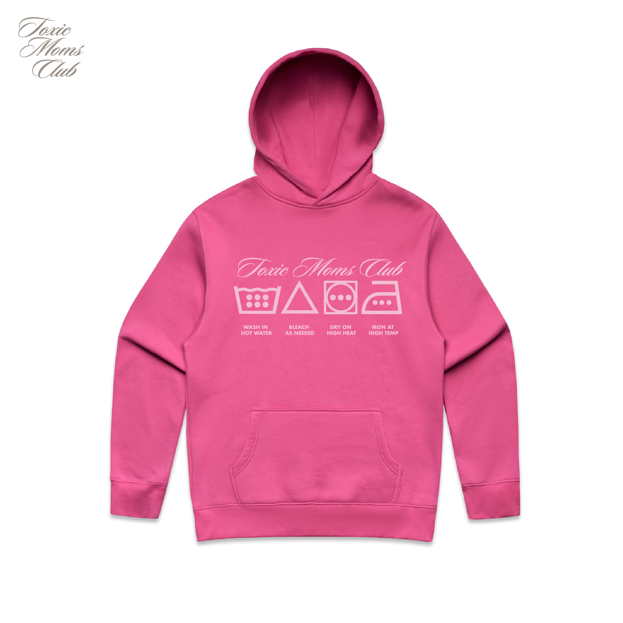 WASH WHEN TOXIC HOODIE PINK